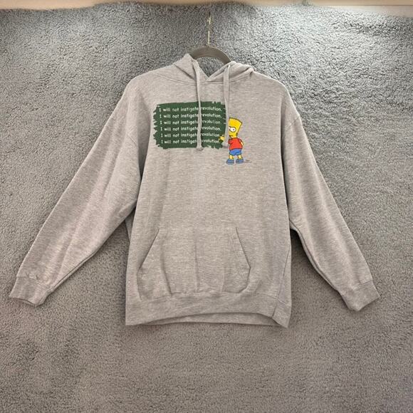 The Simpsons Large Hoodie Bart‎ Simpsons "I Will Not Instigate Revolution" - Picture 1 of 6